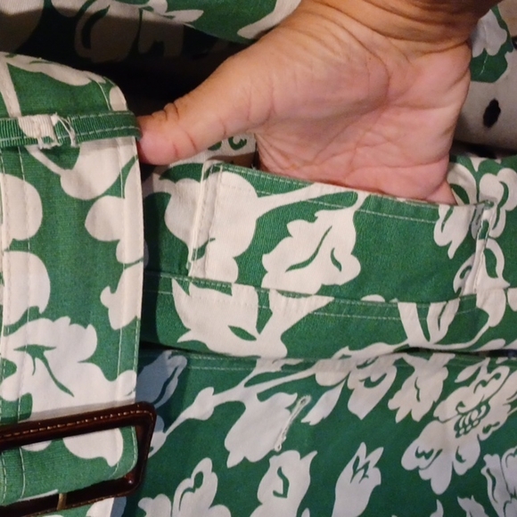 Green and cream merona trench coat - Picture 5 of 7